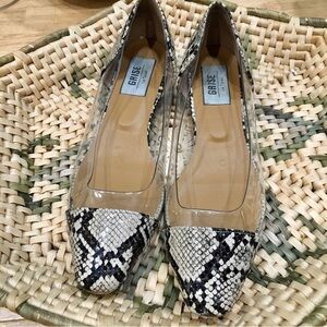 GRISE LE TALON snakeskin clear flats. Made in Japan size 23
